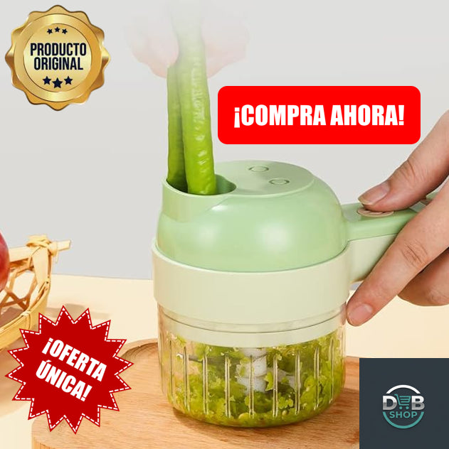 Picador De Verduras Electrica Portatil 4 en 1